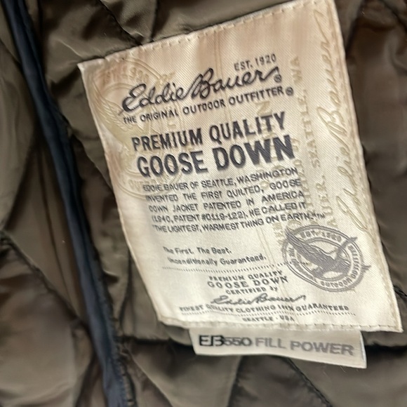 Eddie Bauer goose down quilted barn coat, XS, no flaws - Picture 4 of 7